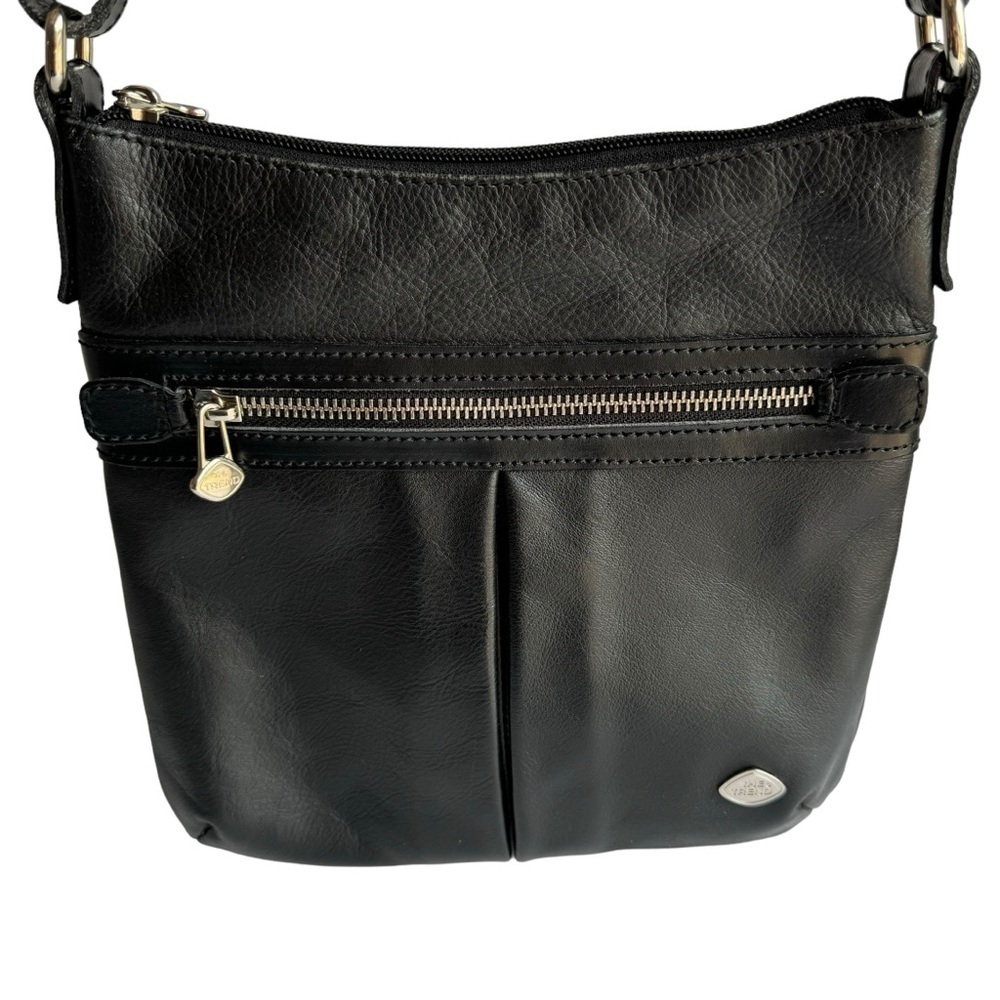 The Trend Leather Crossbody Bag Black Purse Adjustable Classic Capsule EUC